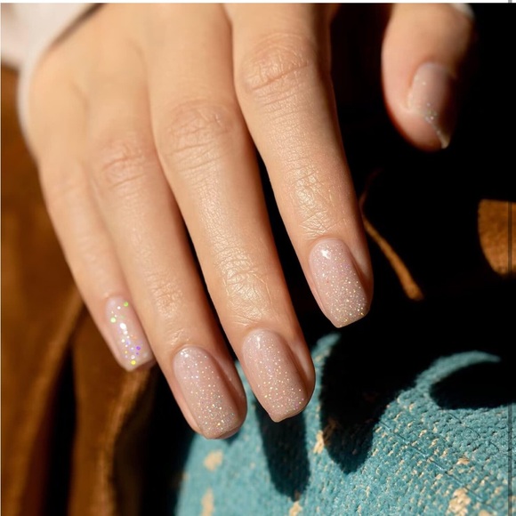 Glitter Pink and Cream Press-On Nails - Picture 5 of 9